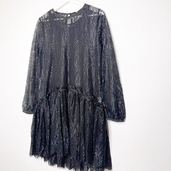 JOHNNY WAS Rai Lace Black Dress  - Picture 4 of 13